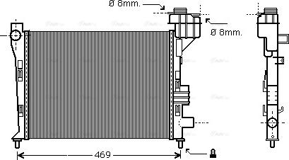 Ava Quality Cooling MSA2247 - Radiators, Motora dzesēšanas sistēma www.autospares.lv