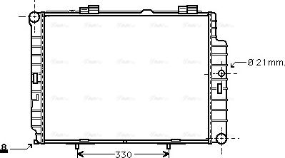 Ava Quality Cooling MSA2287 - Radiator, engine cooling www.autospares.lv