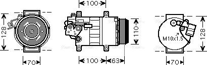 Ava Quality Cooling MSAK434 - Kompresors, Gaisa kond. sistēma autospares.lv