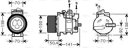 Ava Quality Cooling MSAK431 - Compressor, air conditioning www.autospares.lv