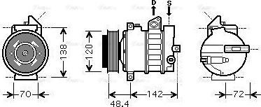 Ava Quality Cooling MSAK437 - Kompresors, Gaisa kond. sistēma autospares.lv