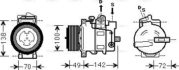 Ava Quality Cooling MSAK566 - Compressor, air conditioning www.autospares.lv