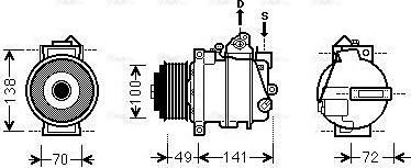 Ava Quality Cooling MSAK560 - Kompresors, Gaisa kond. sistēma autospares.lv