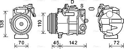 Ava Quality Cooling MSAK697 - Kompresors, Gaisa kond. sistēma www.autospares.lv