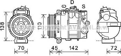 Ava Quality Cooling MSAK614 - Kompresors, Gaisa kond. sistēma www.autospares.lv