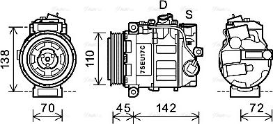 Ava Quality Cooling MSAK615 - Kompresors, Gaisa kond. sistēma autospares.lv