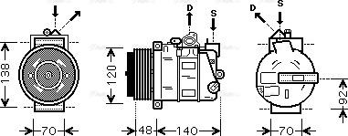 Ava Quality Cooling MSAK393 - Kompresors, Gaisa kond. sistēma autospares.lv