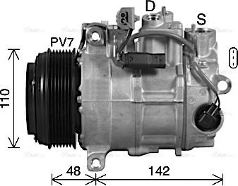 Ava Quality Cooling MSAK746 - Compressor, air conditioning www.autospares.lv