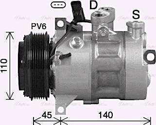 Ava Quality Cooling MSAK747 - Kompresors, Gaisa kond. sistēma www.autospares.lv