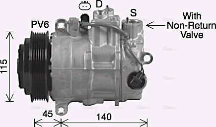 Ava Quality Cooling MSAK755 - Kompresors, Gaisa kond. sistēma autospares.lv