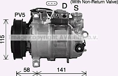 Ava Quality Cooling MSK772 - Compressor, air conditioning www.autospares.lv