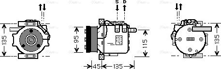 Ava Quality Cooling MS K456 - Kompresors, Gaisa kond. sistēma www.autospares.lv