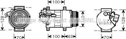 Ava Quality Cooling MS K434 - Kompresors, Gaisa kond. sistēma www.autospares.lv