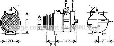 Ava Quality Cooling MS K438 - Kompresors, Gaisa kond. sistēma autospares.lv