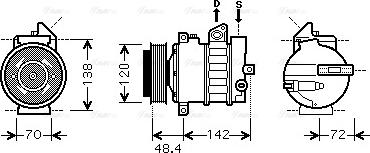 Ava Quality Cooling MS K437 - Kompresors, Gaisa kond. sistēma www.autospares.lv