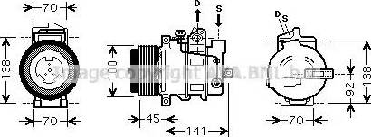 Ava Quality Cooling MS K428 - Compressor, air conditioning www.autospares.lv