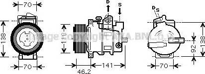 Ava Quality Cooling MS K427 - Compressor, air conditioning www.autospares.lv