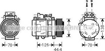 Ava Quality Cooling MSK558 - Kompresors, Gaisa kond. sistēma autospares.lv