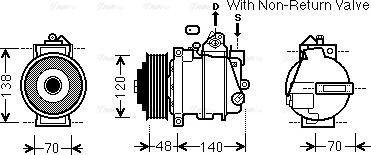 Ava Quality Cooling MSK565 - Kompresors, Gaisa kond. sistēma www.autospares.lv