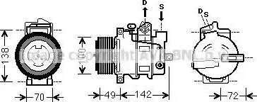 Ava Quality Cooling MSK566 - Compressor, air conditioning www.autospares.lv