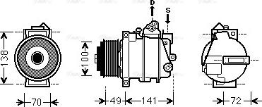 Ava Quality Cooling MSK560 - Compressor, air conditioning www.autospares.lv