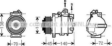 Ava Quality Cooling MSK561 - Kompresors, Gaisa kond. sistēma www.autospares.lv