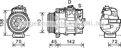 Ava Quality Cooling MSK585 - Kompresors, Gaisa kond. sistēma www.autospares.lv