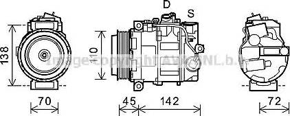 Ava Quality Cooling MSK580 - Kompresors, Gaisa kond. sistēma www.autospares.lv