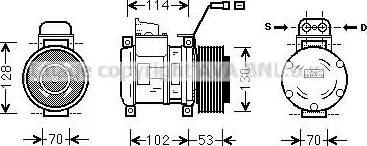 Ava Quality Cooling MSK583 - Kompresors, Gaisa kond. sistēma www.autospares.lv