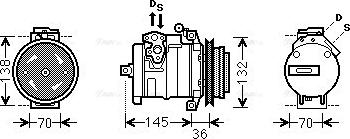 Ava Quality Cooling MSK681 - Kompresors, Gaisa kond. sistēma autospares.lv