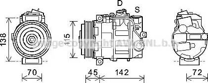 Ava Quality Cooling MSK635 - Kompresors, Gaisa kond. sistēma www.autospares.lv