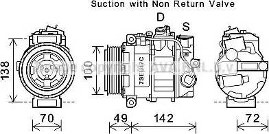 Ava Quality Cooling MSK638 - Compressor, air conditioning www.autospares.lv