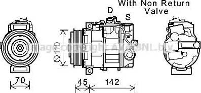 Ava Quality Cooling MSK637 - Kompresors, Gaisa kond. sistēma www.autospares.lv