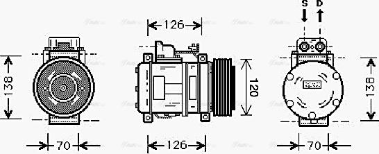 Ava Quality Cooling MS K057 - Kompresors, Gaisa kond. sistēma autospares.lv