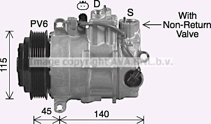 Ava Quality Cooling MSK755 - Kompresors, Gaisa kond. sistēma www.autospares.lv