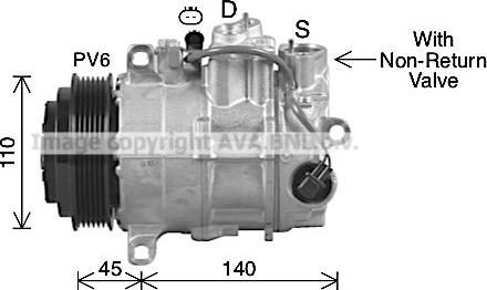 Ava Quality Cooling MSK756 - Kompresors, Gaisa kond. sistēma www.autospares.lv