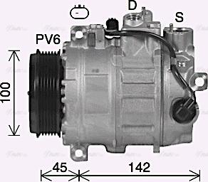 Ava Quality Cooling MSK758 - Compressor, air conditioning www.autospares.lv