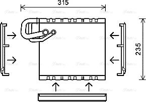 Ava Quality Cooling MSV550 - Evaporator, air conditioning www.autospares.lv