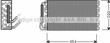 Ava Quality Cooling MS V383 - Iztvaikotājs, Gaisa kondicionēšanas sistēma www.autospares.lv