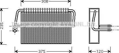 Ava Quality Cooling MS V326 - Iztvaikotājs, Gaisa kondicionēšanas sistēma www.autospares.lv