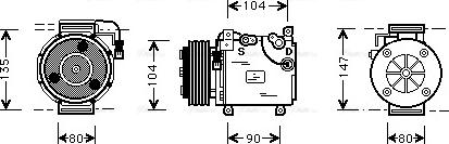 Ava Quality Cooling MTAK037 - Kompresors, Gaisa kond. sistēma www.autospares.lv