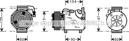 Ava Quality Cooling MTAK020 - Kompresors, Gaisa kond. sistēma www.autospares.lv