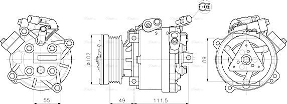 Ava Quality Cooling MTAK294 - Kompresors, Gaisa kond. sistēma www.autospares.lv