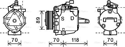 Ava Quality Cooling MTAK224 - Kompresors, Gaisa kond. sistēma www.autospares.lv