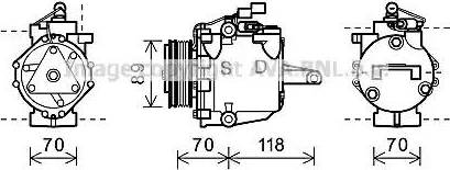 Ava Quality Cooling MTK224 - Kompresors, Gaisa kond. sistēma www.autospares.lv