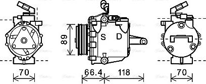 Ava Quality Cooling MTK225 - Kompresors, Gaisa kond. sistēma www.autospares.lv