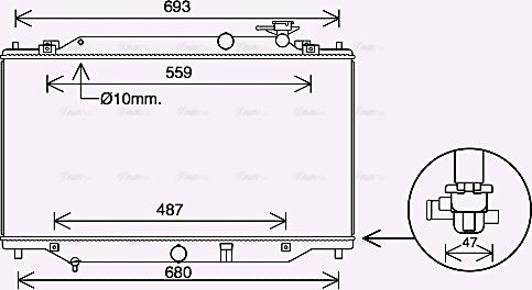 Ava Quality Cooling MZ2287 - Radiators, Motora dzesēšanas sistēma www.autospares.lv