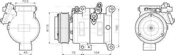 Ava Quality Cooling MZAK303 - Kompresors, Gaisa kond. sistēma www.autospares.lv