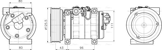 Ava Quality Cooling MZAK302 - Kompresors, Gaisa kond. sistēma www.autospares.lv