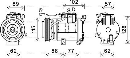 Ava Quality Cooling MZK276 - Kompresors, Gaisa kond. sistēma www.autospares.lv